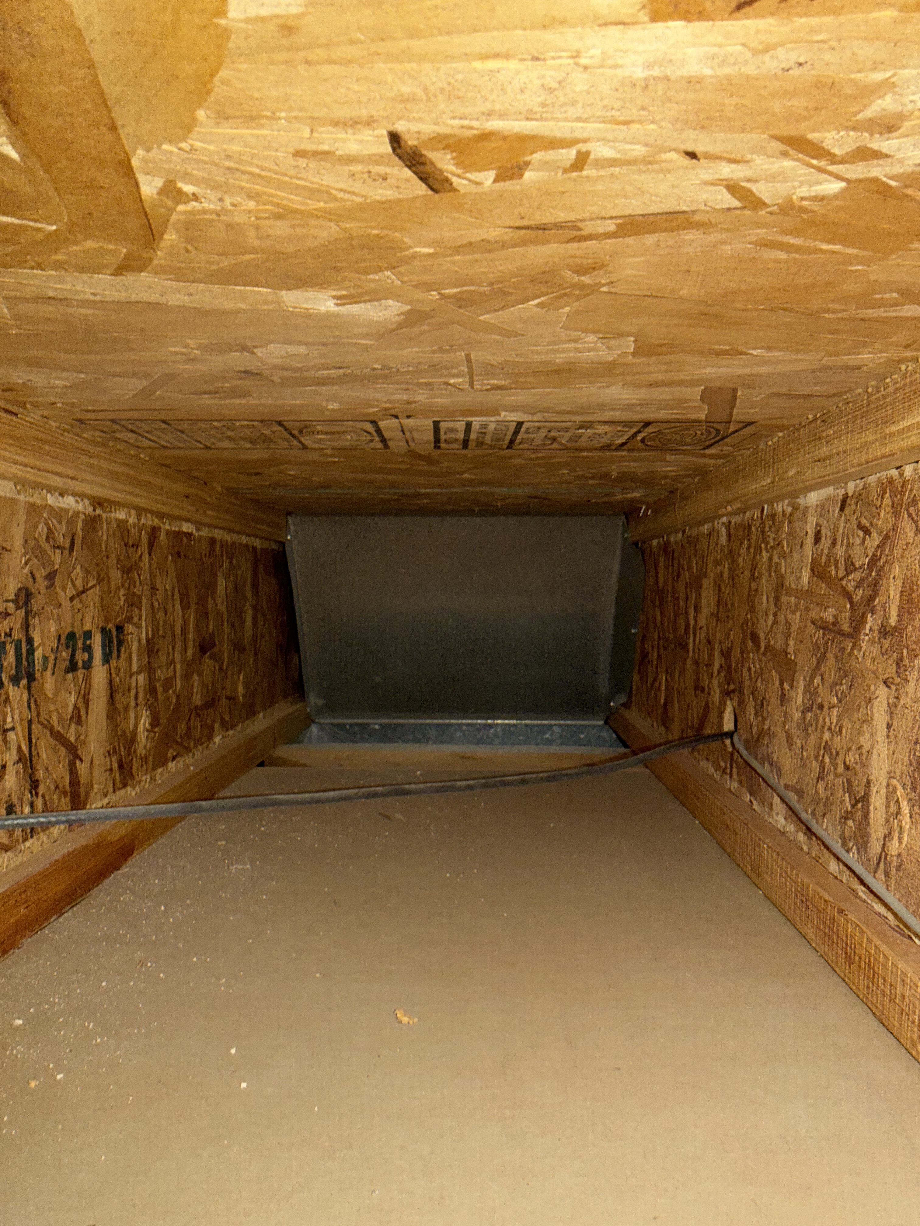 Same air duct after professional cleaning